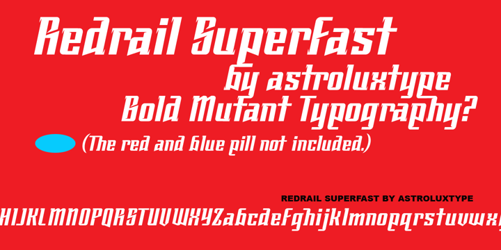 Redrail Superfast Font Poster 2