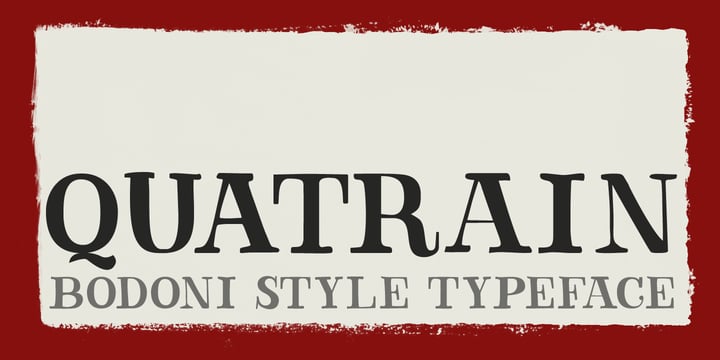 Quatrain Font Poster 1