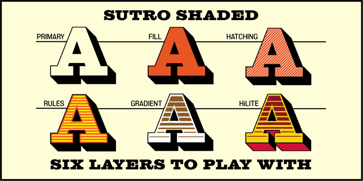 Sutro Shaded Font Poster 6