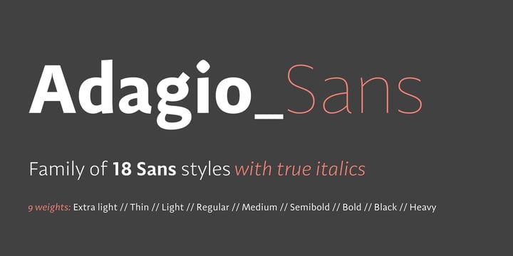 Adagio Sans Font Poster 7