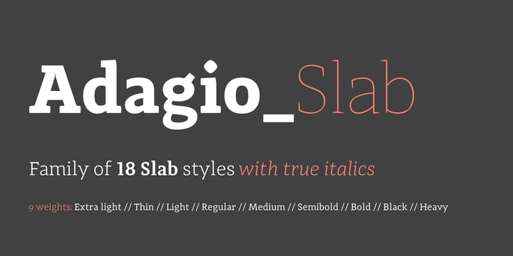 Adagio Slab Font Poster 1