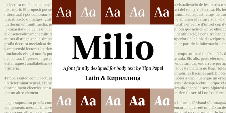 Milio Font Poster 1