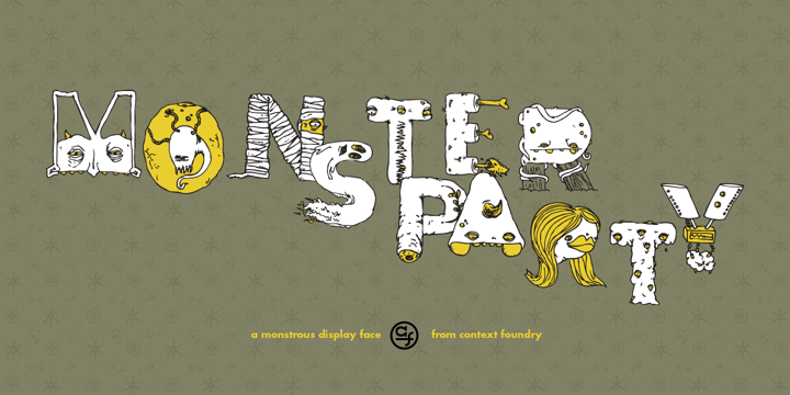 Monster Party Font Poster 1