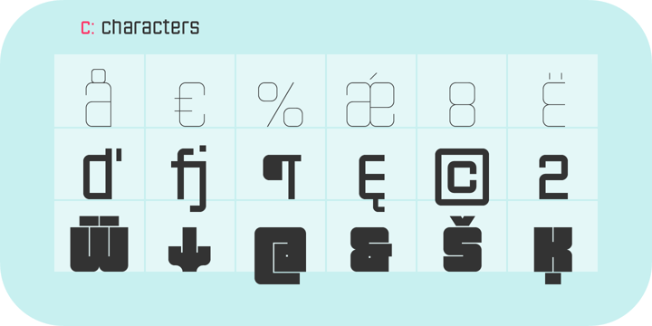Corner C Font Poster 5