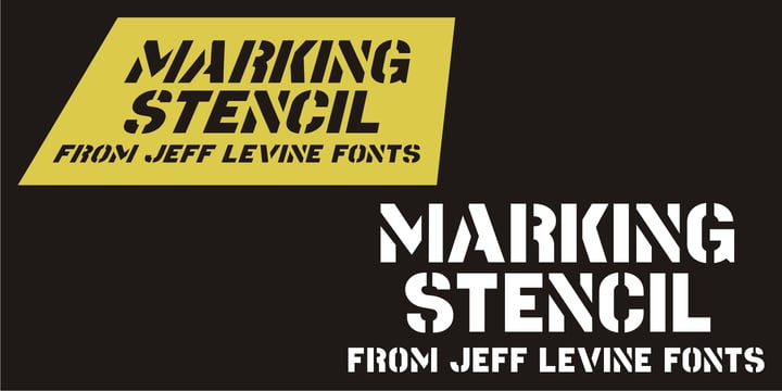 Marking Stencil JNL Font Poster 1