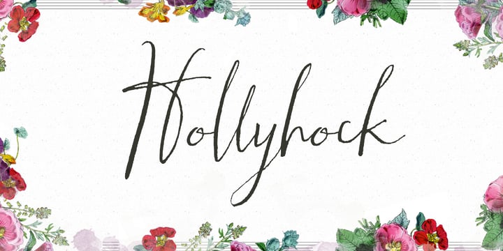 Hollyhock Font Poster 1