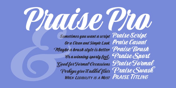 Praise Font Poster 2