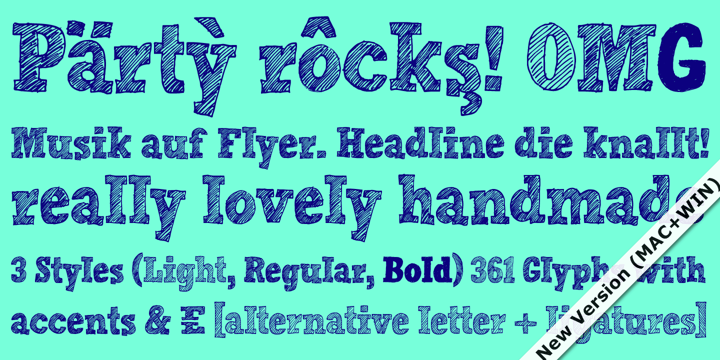 Hand Scribble Sketch Rock Font Poster 3