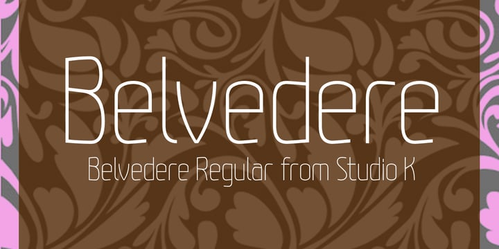 Belvedere Font Poster 4