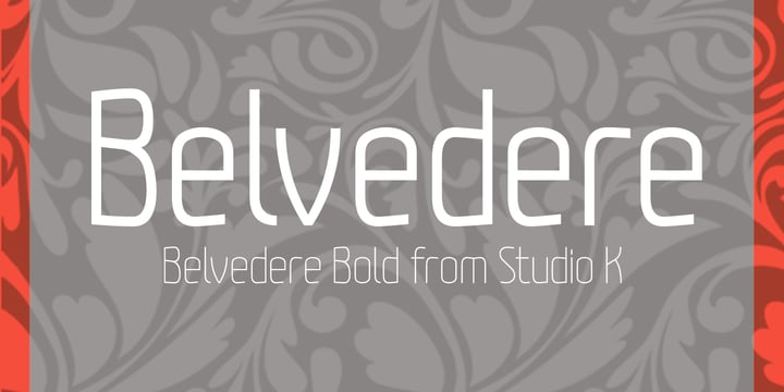 Belvedere Font Poster 3