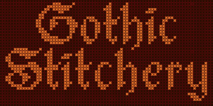Stitch Warrior Font Poster 3