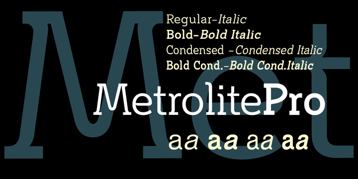 Metrolite Pro Font Poster 2