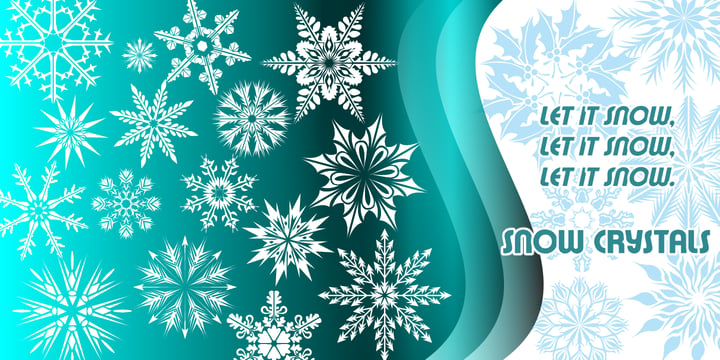Snow Crystals Font Poster 2