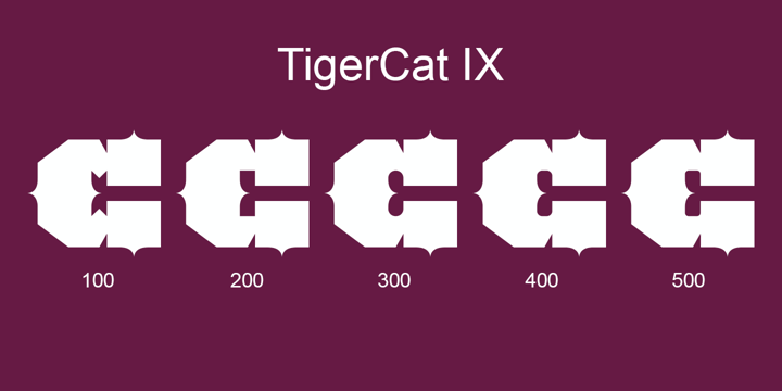 TigerCat Font Poster 25