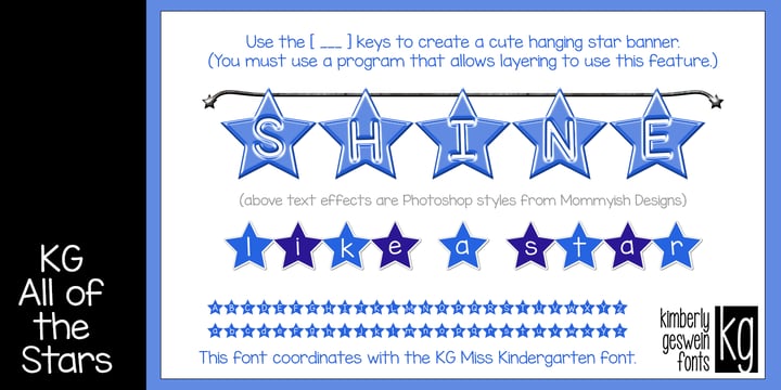 KG All Of The Stars Font Poster 1