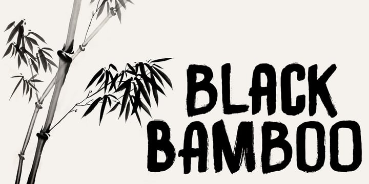 Black Bamboo Font Poster 1