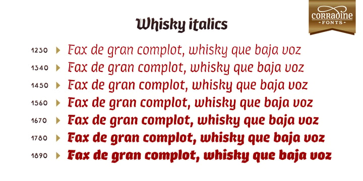 Whisky Italics Font Poster 8