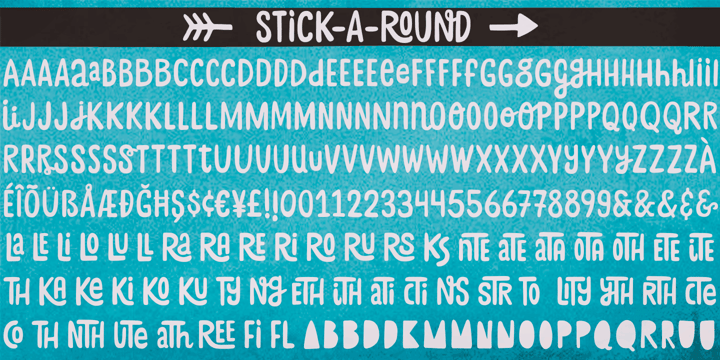 Stick-A-Round Font Poster 12