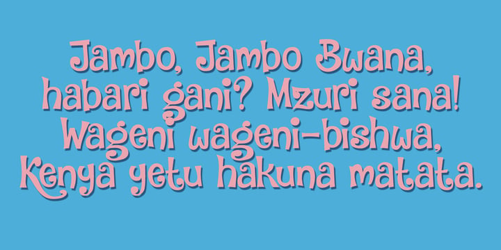 Jambo Font Poster 2