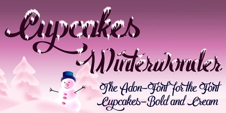 Cupcakes Winterwonder Font Poster 1