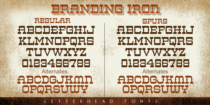 LHF Branding Iron Font Poster 4