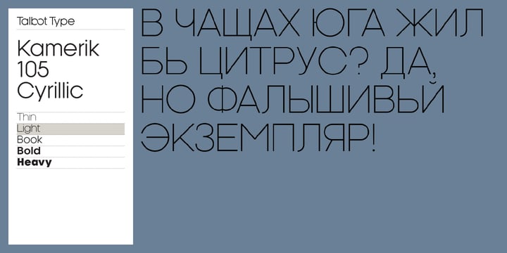 Kamerik 105 Cyrillic Font Poster 2