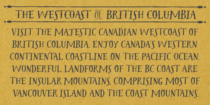 Westcoast Letters Font Poster 2