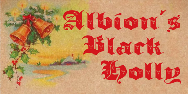 Albion's Black Holly Font Poster 3