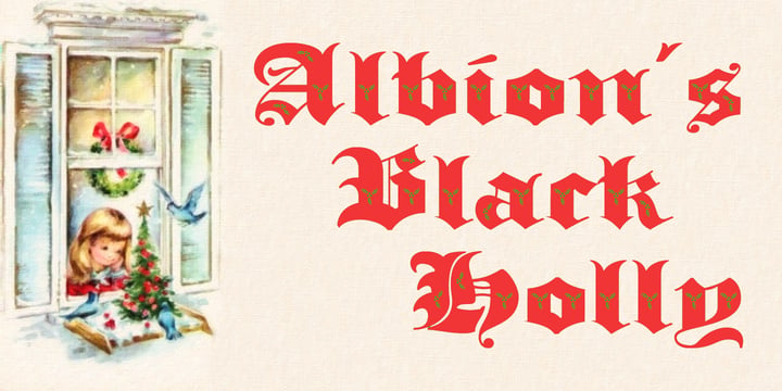Albion's Black Holly Font Poster 1