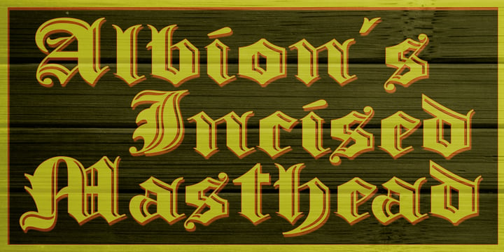 Albion's Incised Masthead Font Poster 3
