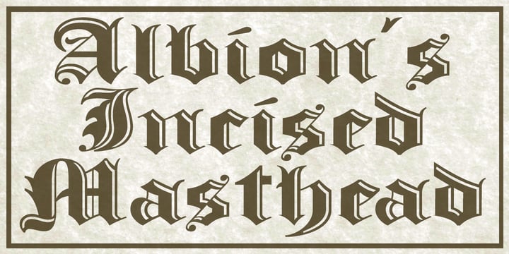 Albion's Incised Masthead Font Poster 2