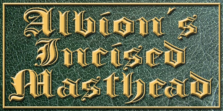 Albion's Incised Masthead Font Poster 1