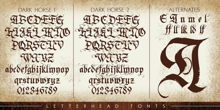 LHF Dark Horse Font Poster 2