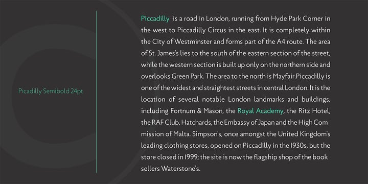 Picadilly Font Poster 4