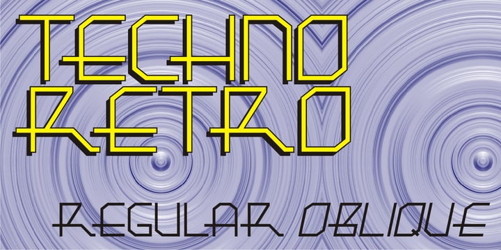 Techno Retro JNL Font Poster 1