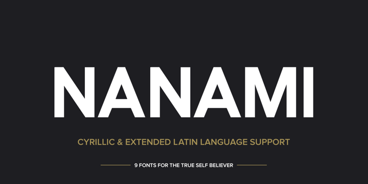 Nanami Pro Font Poster 1