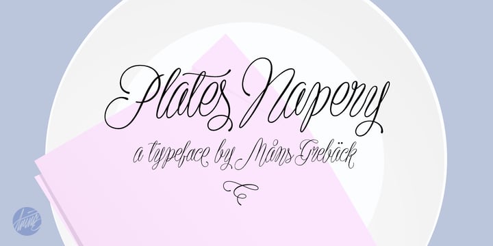 Plates Napery Font Poster 1