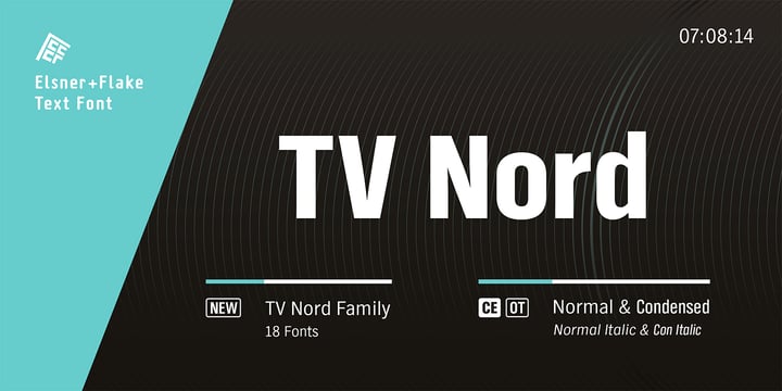 TV Nord Font Poster 2