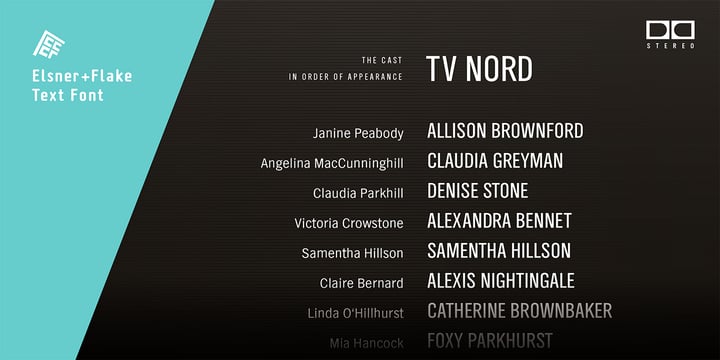 TV Nord Font Poster 4