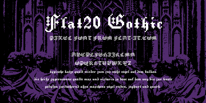 Flat20 Gothic Font Poster 1