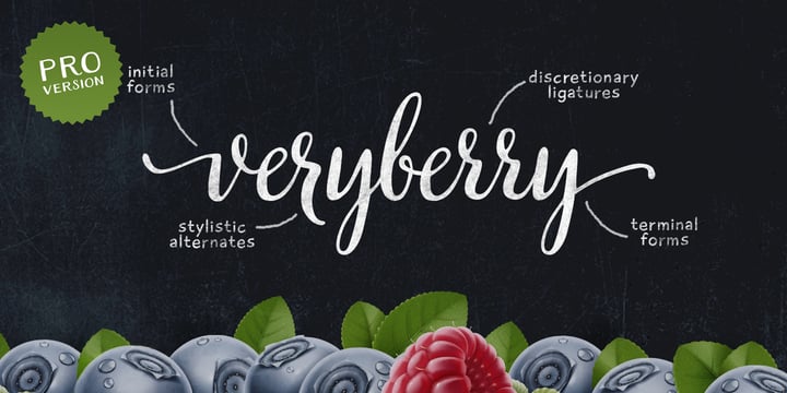 Veryberry Pro Font Poster 1