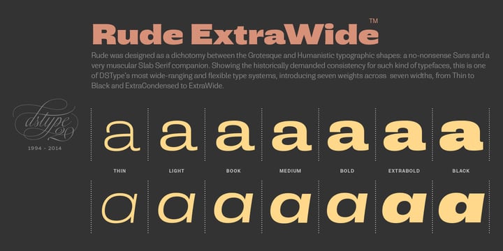 Rude Wide Font Poster 15