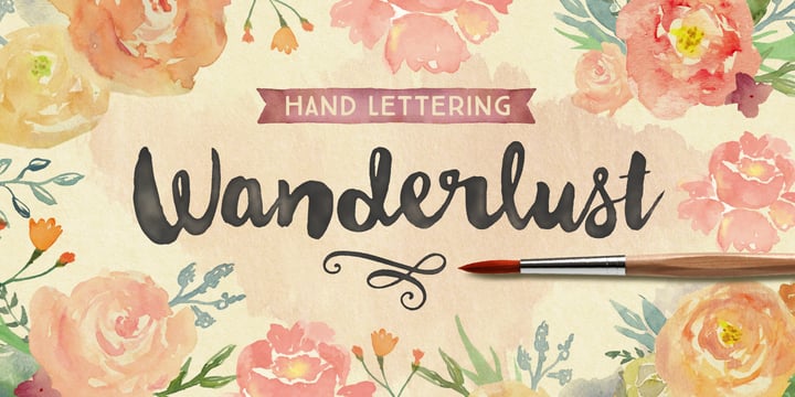 Wanderlust Letters Font Poster 1