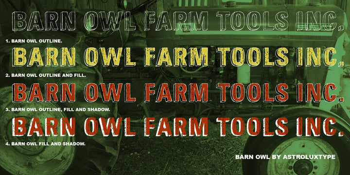 Barn Owl Font Poster 6