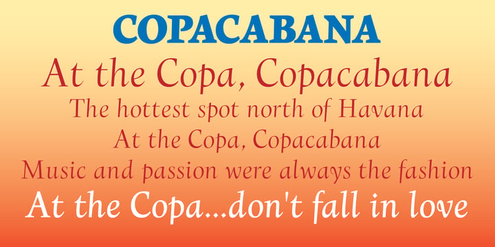 Copacabana Font Poster 3