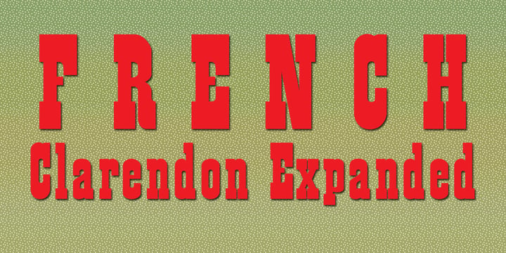 French Clarendon Expanded Font Poster 1