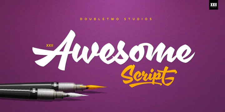 XXII AwesomeScript Font Poster 1