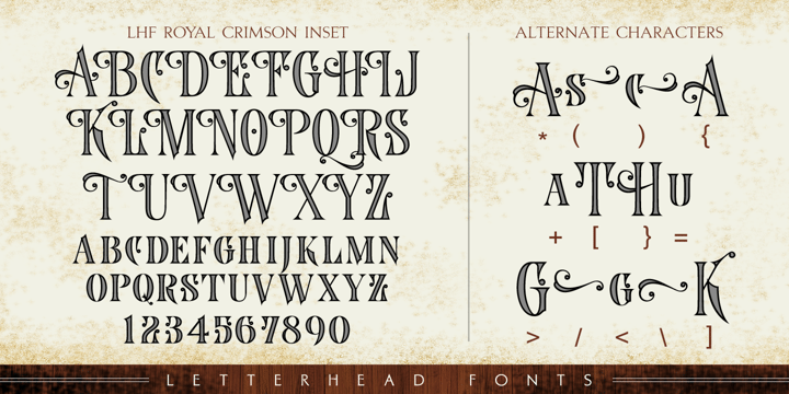 LHF Royal Crimson Font Poster 6