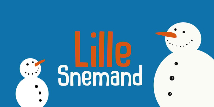 Lille Snemand Font Poster 1