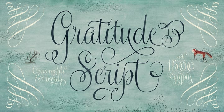 Gratitude Script Font Poster 1